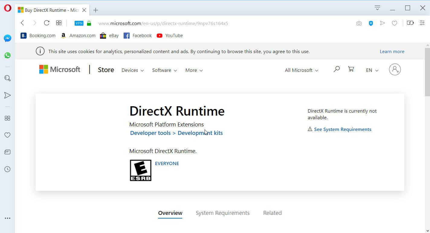 finding directx version windows 10